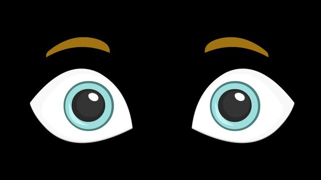 Looped animation of blinking blue eyes