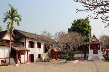 buddhist temple (Wat Sibounheuang) in luang prabang (laos) 