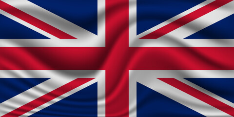 flag of Union Jack, uk england, united kingdom flag vector illustration.  Flag of Great Britain - 3D illustration.
3d illustration. waving colorful flag of great britain.