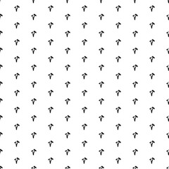 Square seamless background pattern from black palm trees symbols. The pattern is evenly filled. Vector illustration on white background