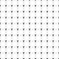 Square seamless background pattern from geometric shapes are different sizes and opacity. The pattern is evenly filled with black dinner time symbols. Vector illustration on white background