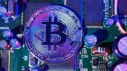 Bitcoin and semiconductor. Represent mining in Cryptocurrency cause global warming. Bitcoins on CPU...