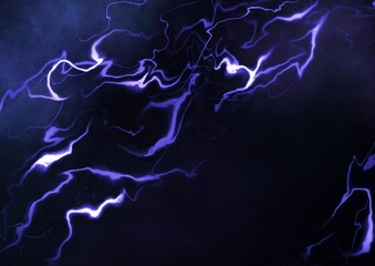 Abstract shiny color blue wave design element on dark background. Science or space design