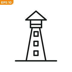 lighthouse icon symbol template for graphic and web design collection logo vector illustration