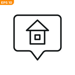 home address icon symbol template for graphic and web design collection logo vector illustration