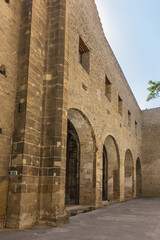 Old park near Palermo Santa Maria dello Spasimo (or Lo Spasimo, 1509) - unfinished Catholic Church in the Kalsa neighborhood. Palermo, Sicily, Italy.