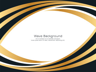 Obraz premium Abstract golden and black wave design background