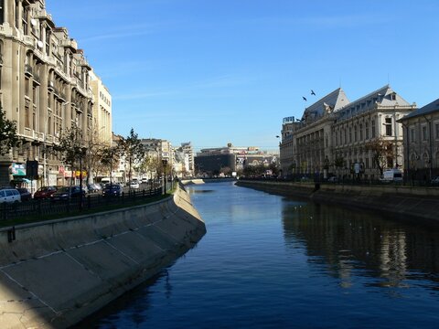 Downtown of Bucharest the captiol city of Romania. Travel and holiday concept.