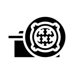 concrete products, sewer hatches building material glyph icon vector. concrete products, sewer hatches building material sign. isolated contour symbol black illustration