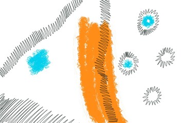 Abstract background with blue and orange spots 