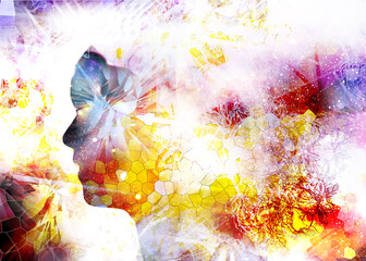 abstract background with smoke