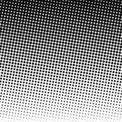 Black polka dot halftone background. Vector illustration.