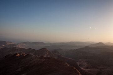 Fototapeta na wymiar holy land desert sunset