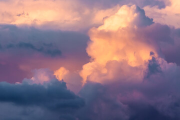 Fototapeta na wymiar Dreamy clouds colorful background 