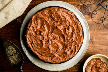 Chocolate cake with chocolate frosting