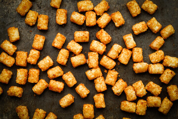 Tater tots with ketchup