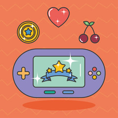 retro video game illustration