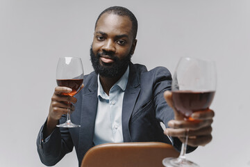Close up portrait of a handsome young black man