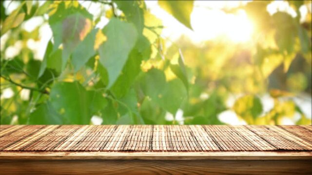 Empty wooden table background