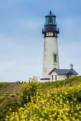Fototapeta na wymiar The Yaquina Head Lighthouse on the Oregon Coast
