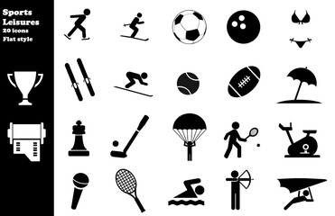 Sports et loisirs en 20 icônes, collection	