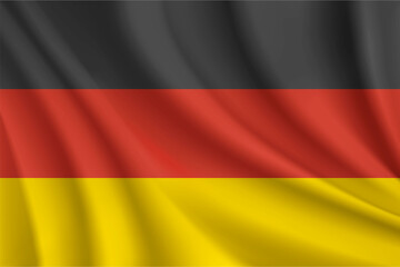 Fototapeta premium germany realistic wavy flag