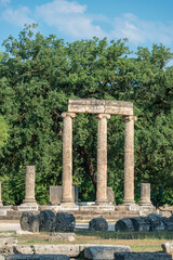 The Philippeion, ancient Greek sanctuary erected by Philip II, King of Macedonia, Olympia...