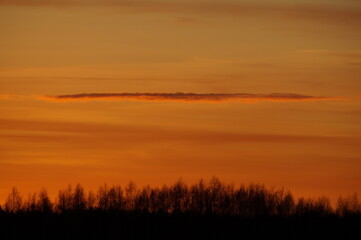 sunset over the river