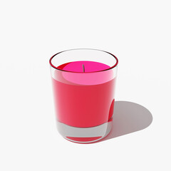 Candle For Branding And Mock up, 3d render illustration. Burning candle isolated. Candle 3d rendering.	