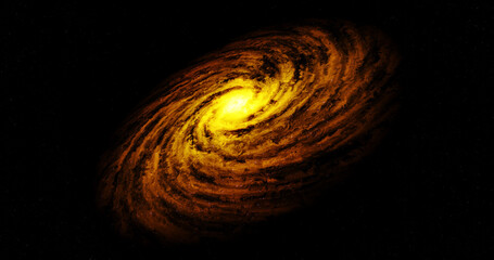 Beautiful galaxy. Spiral galaxy, illustration of Milky Way. 3d rendering. Galaxies in the universe.