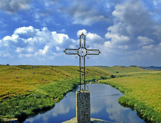 River Le Bes, Aubrac plateau, Massif Central, Auvergne, UNESCO - the Pilgrim's Road to Santiago de...