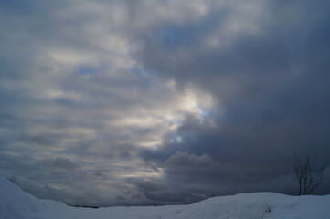 snow covered mountains