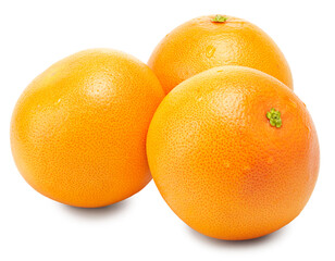 grapefruits isolated on white background. clipping path