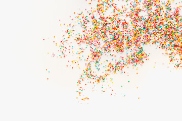 sprinkling, sprinkling for Easter cake, colored background 