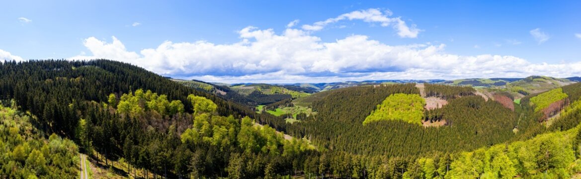 The Hochsauerlandkreis Germany Panorama