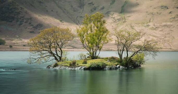 Time lapse of clouds over Crummock Water, Lake District National Park, Cumbria, UK