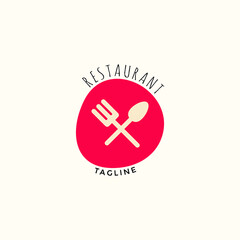 ILLUSTRATION SPOON AND SPORK, RESTAURANT LOGO DESIGN VECTOR FOR YOUR BUSINESS