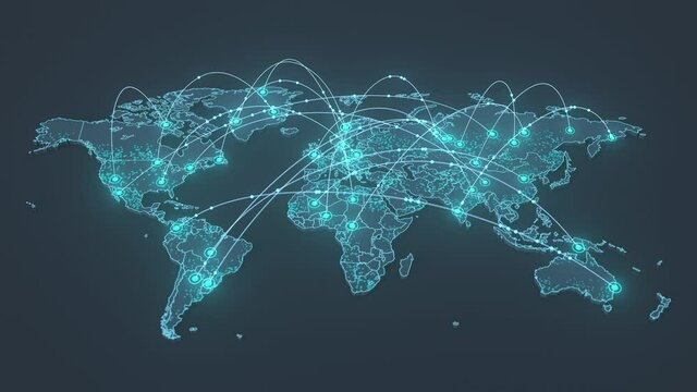 World map connections