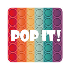 Pop it anti-stress, colored bumps, vector isolated