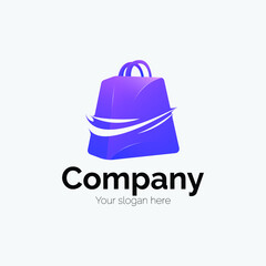 Onlineshop logo, E-commerce logotype, modern logo shop, shopping logo, purple shopping logodesign, logodesign, logo template, commerce logotype