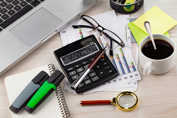 Office accessories for business management.