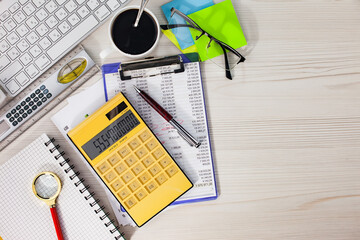 Office accessories for business management.