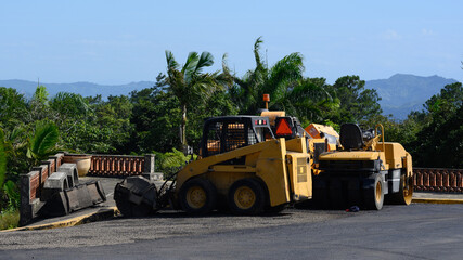 excavator on a site