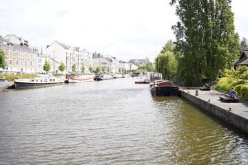 Castle, Old town, Buildings, Streets, Train track, Square, Trees, Green, Blue sky, Sky, Clouds, Boats, Plants, Churches, Spiritual, Mystical, Cathedral, Gay, Colorful staircase, Windows, Garden, Japan