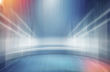 Abstract of 3d studio space with lens flare and rectangular grid for wallpaper © Masoud Rezaeipoor/Wirestock