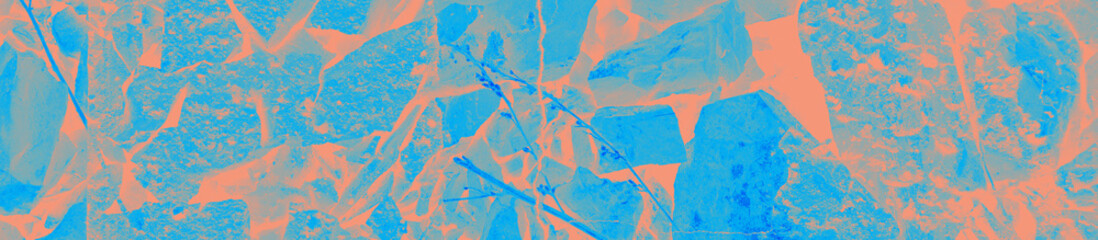 abstract coral and blue color texture background with copy space for design