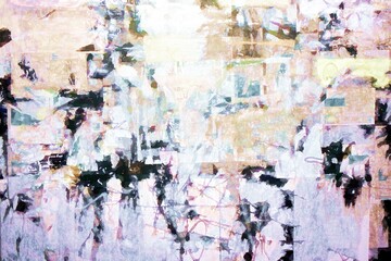 Old Grunge Ripped Torn Vintage Posters and Ads Background Texture. Grungy Urban Wall with Creased, Crumpled, Torn and Shabby Background. Scrapped Paper Surface Textured Background.