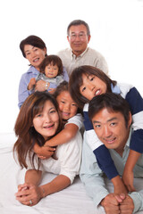Japanese 3rd generation family with a smaile