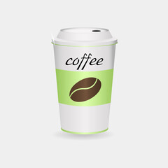 Coffee Cup - Mockup template for cafe, restaurant corporate identity design. Black, White, Brown Cardboard Coffee Cup Mockup. Vector template of disposable plastic and paper tableware for hot drinks