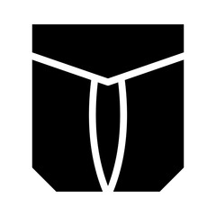 outside pocket glyph icon vector. outside pocket sign. isolated contour symbol black illustration